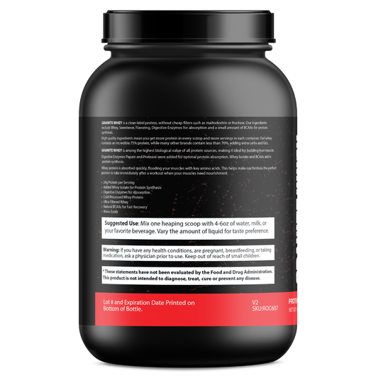 Granite Whey - Whey Isolate/Concentrated Blend – Chocolate Milkshake (2lb)