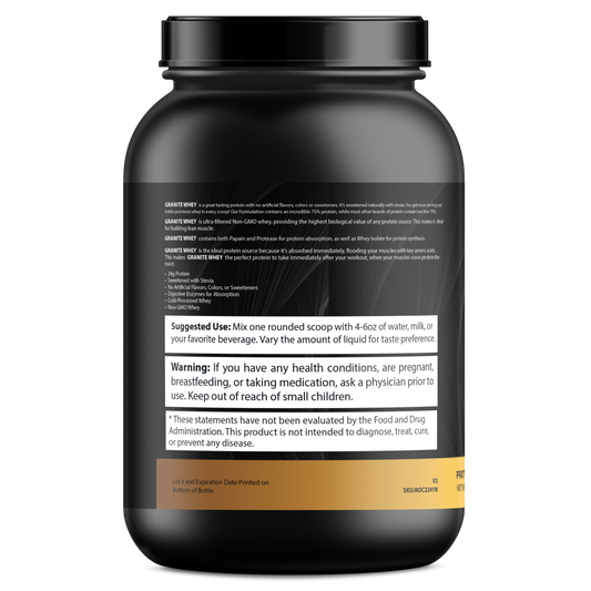 Granite Whey - Whey Isolate/Concentrated Blend – Vanilla with Stevia (2lb)