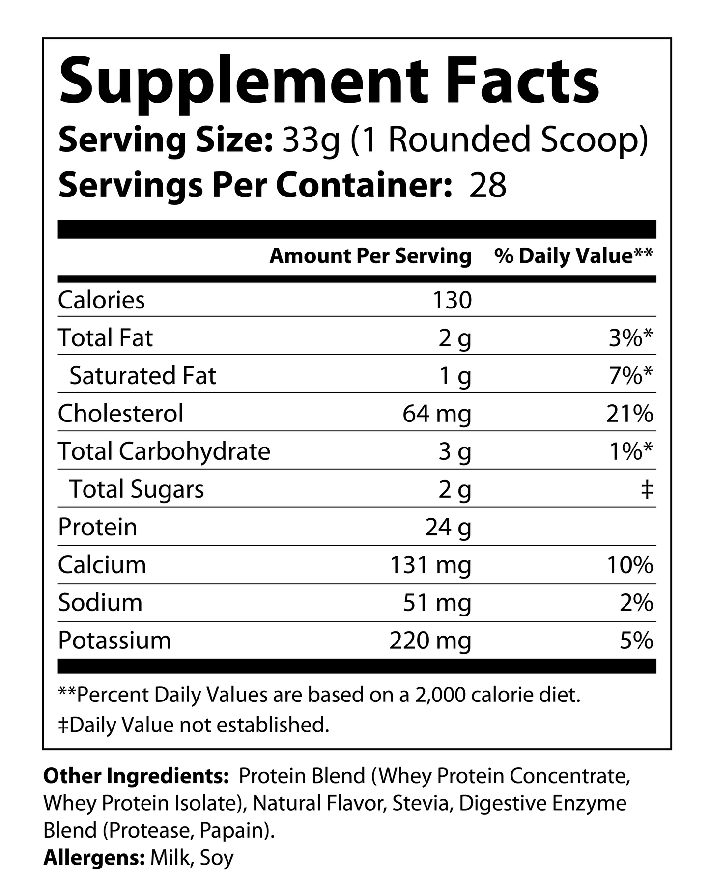 Granite Whey - Whey Isolate/Concentrated Blend – Vanilla with Stevia (2lb)