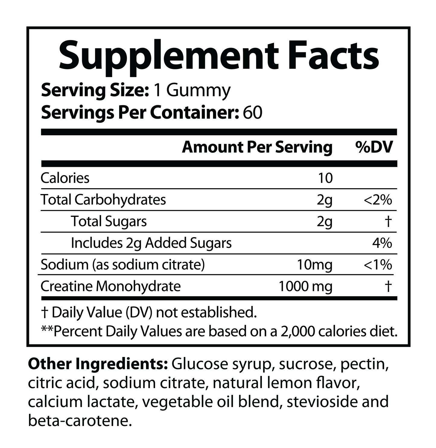 Anchor Creatine 1000mg Gummies - Lemon