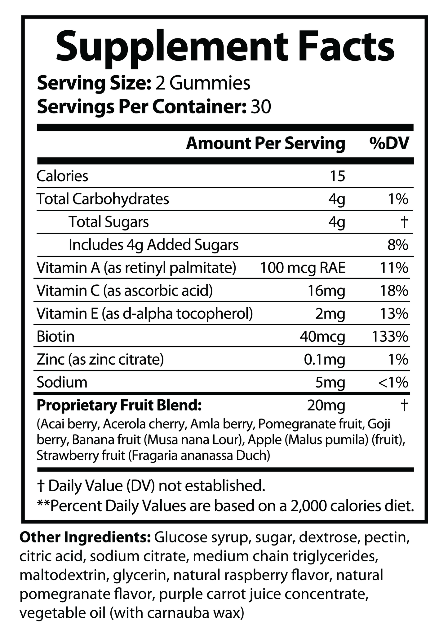 Sunrise Essential Vitamins & Fruit Blend Gummies - Raspberry, Pomegranate & Mixed Berry