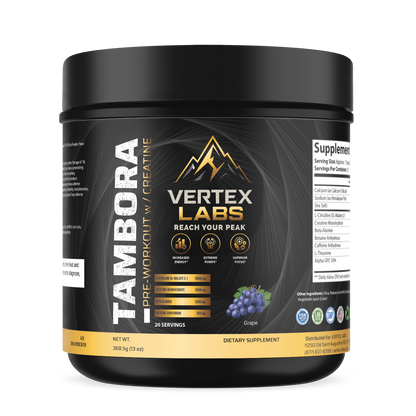 Tambora Pre-Workout with 5g of Creatine - Grape