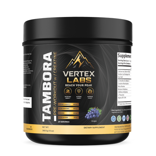 Tambora Pre-Workout with 5g of Creatine - Grape