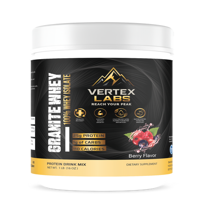 Granite Whey 100% Whey Isolate - Berry (1lb)