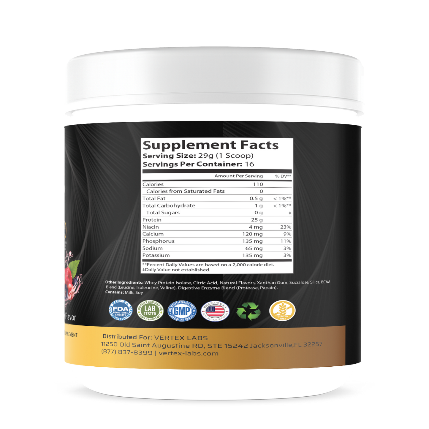 Granite Whey 100% Whey Isolate - Berry (1lb)