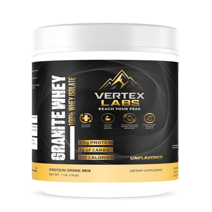 Granite Whey 100% Whey Isolate - Unflavored (1lb)