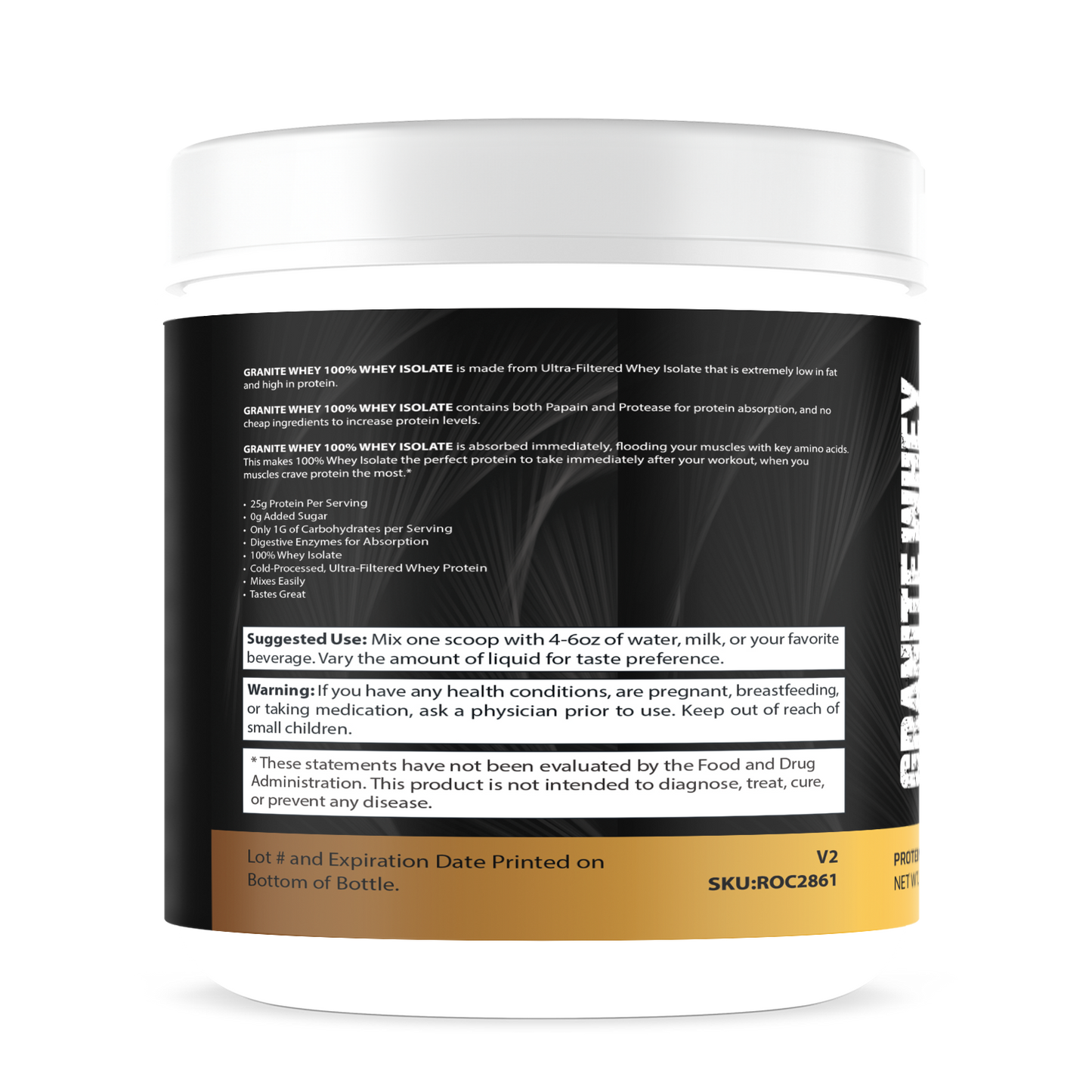 Granite Whey 100% Whey Isolate - Cappuccino (1lb)