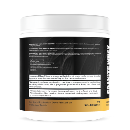 Granite Whey 100% Whey Isolate - Cappuccino (1lb)