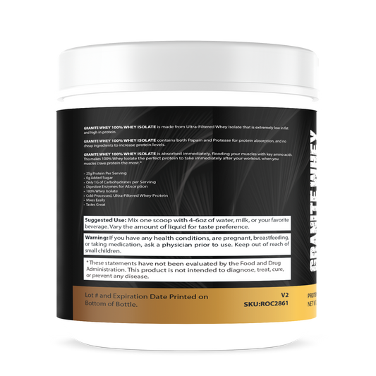 Granite Whey 100% Whey Isolate - Cappuccino (1lb)