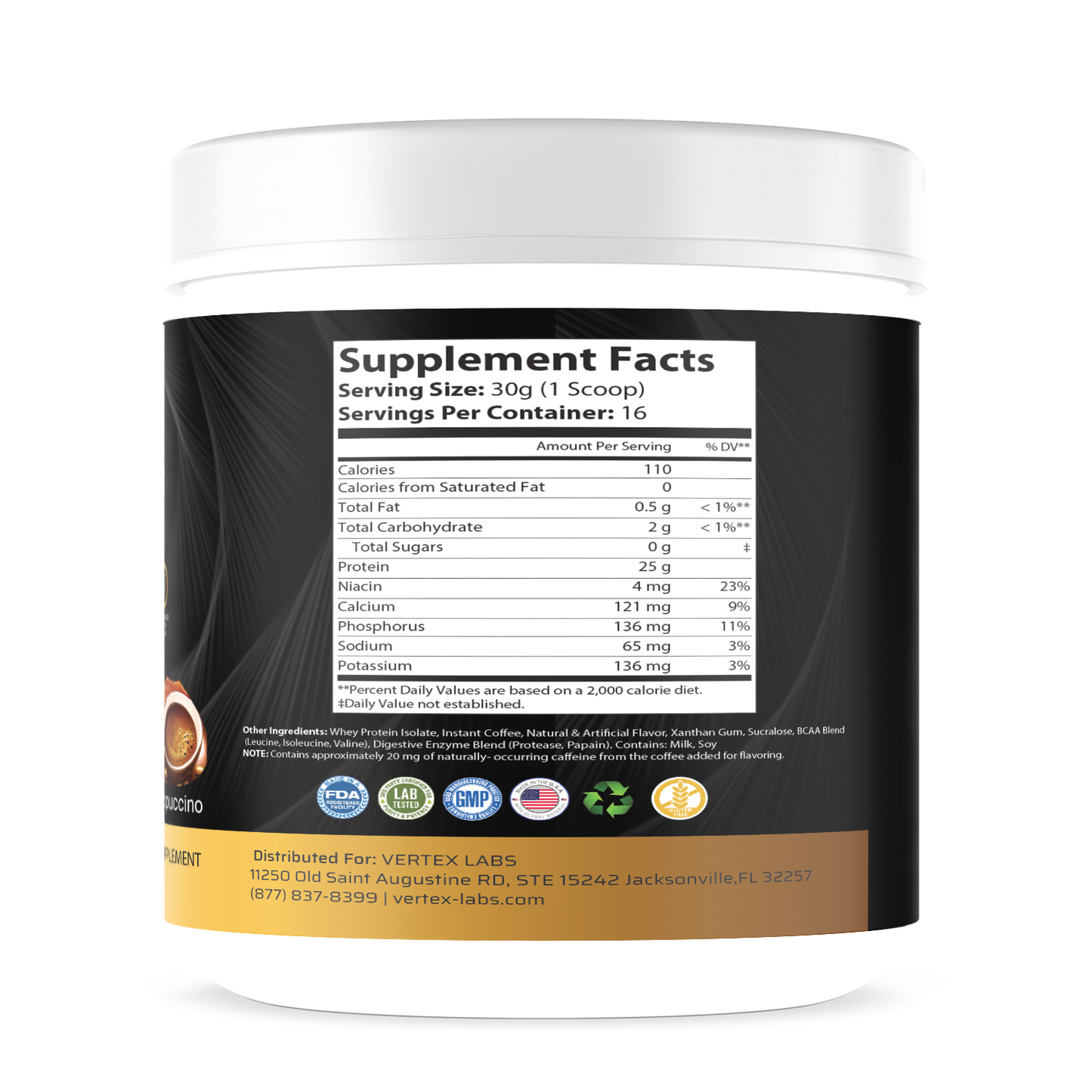 Granite Whey 100% Whey Isolate - Cappuccino (1lb)