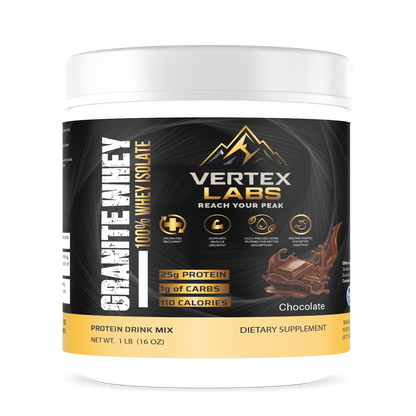 Granite Whey 100% Whey Protein Isolate - Chocolate (1lb)
