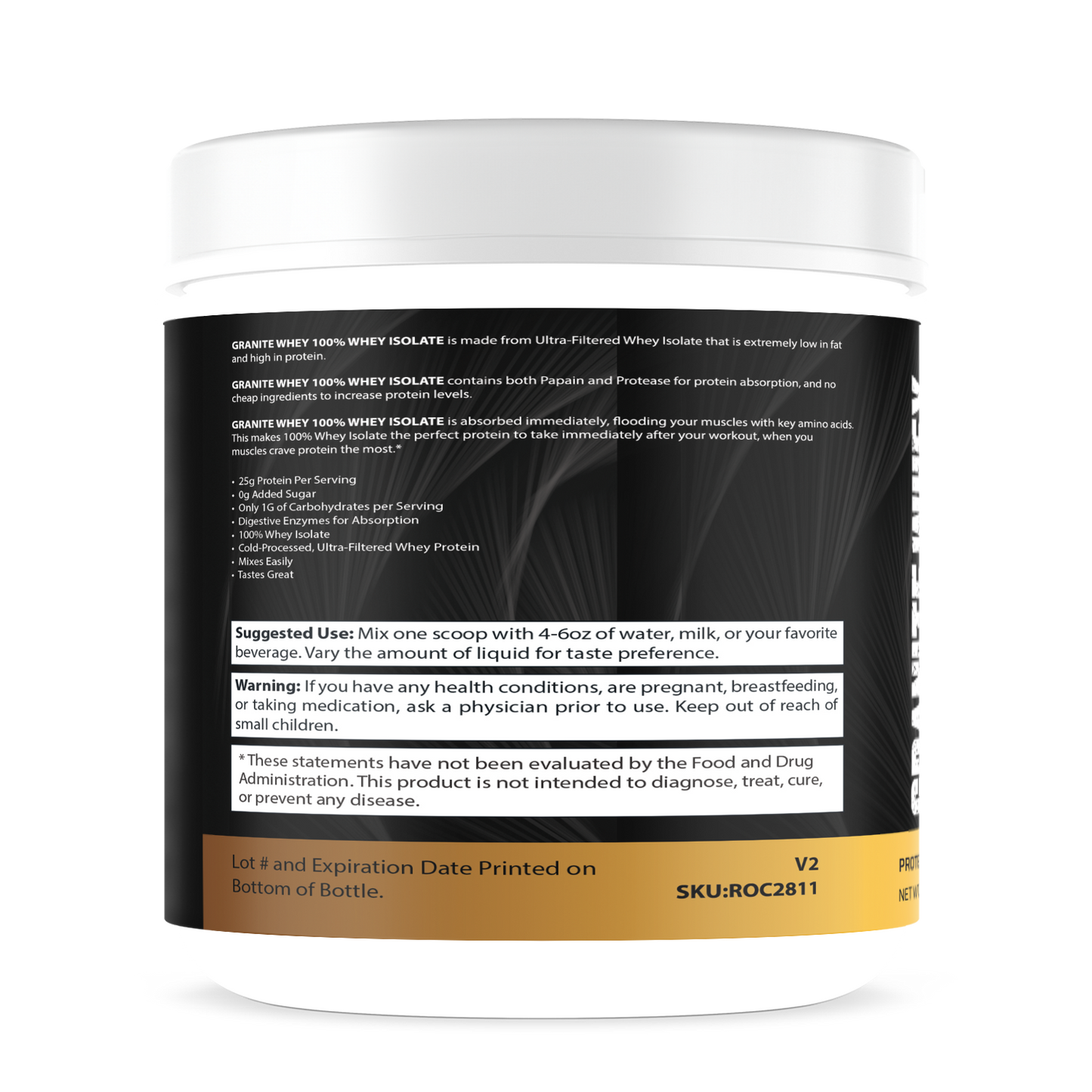 Granite Whey 100% Whey Protein Isolate - Chocolate (1lb)