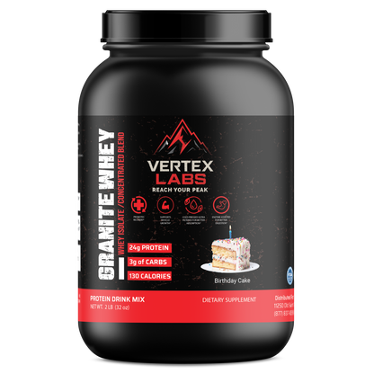 Granite Whey - Whey Isolate/Concentrated Blend – Birthday Cake (2lb)