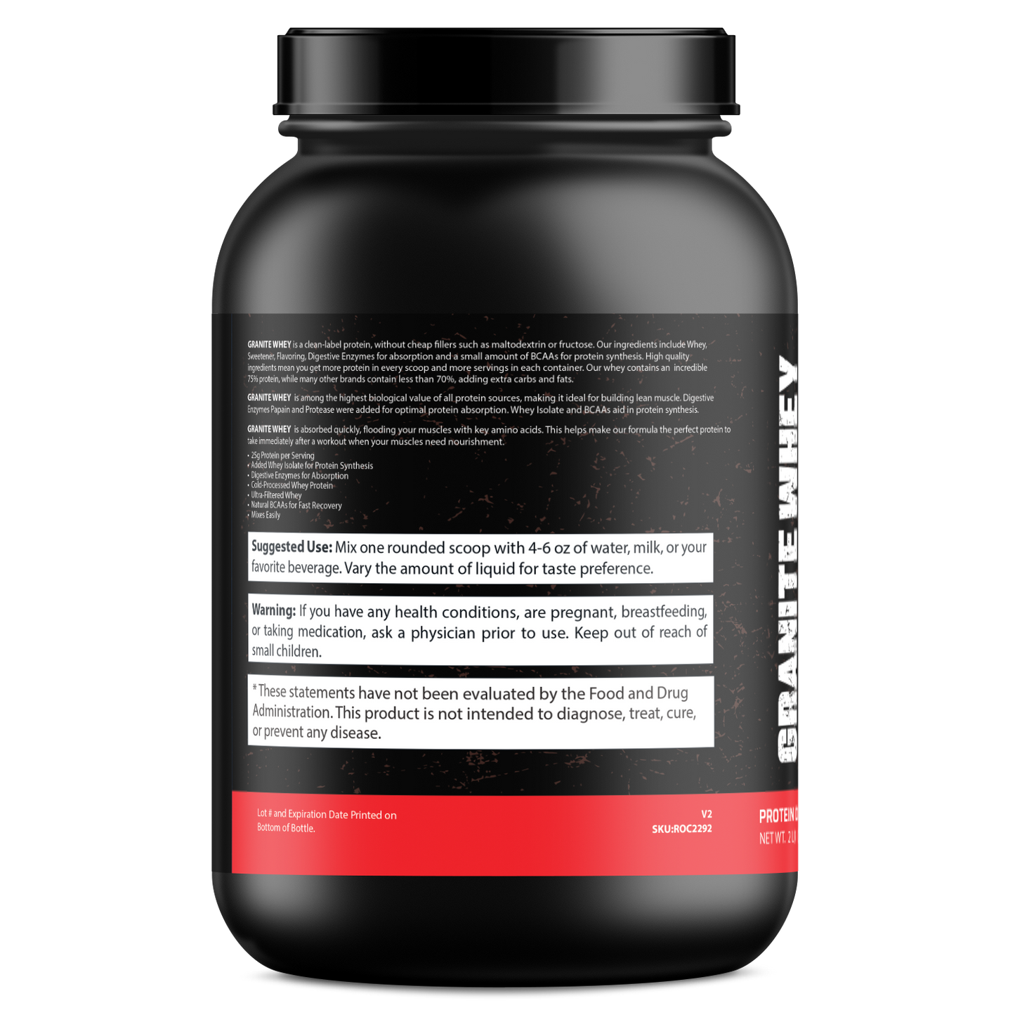 Granite Whey - Whey Isolate/Concentrated Blend – Birthday Cake (2lb)