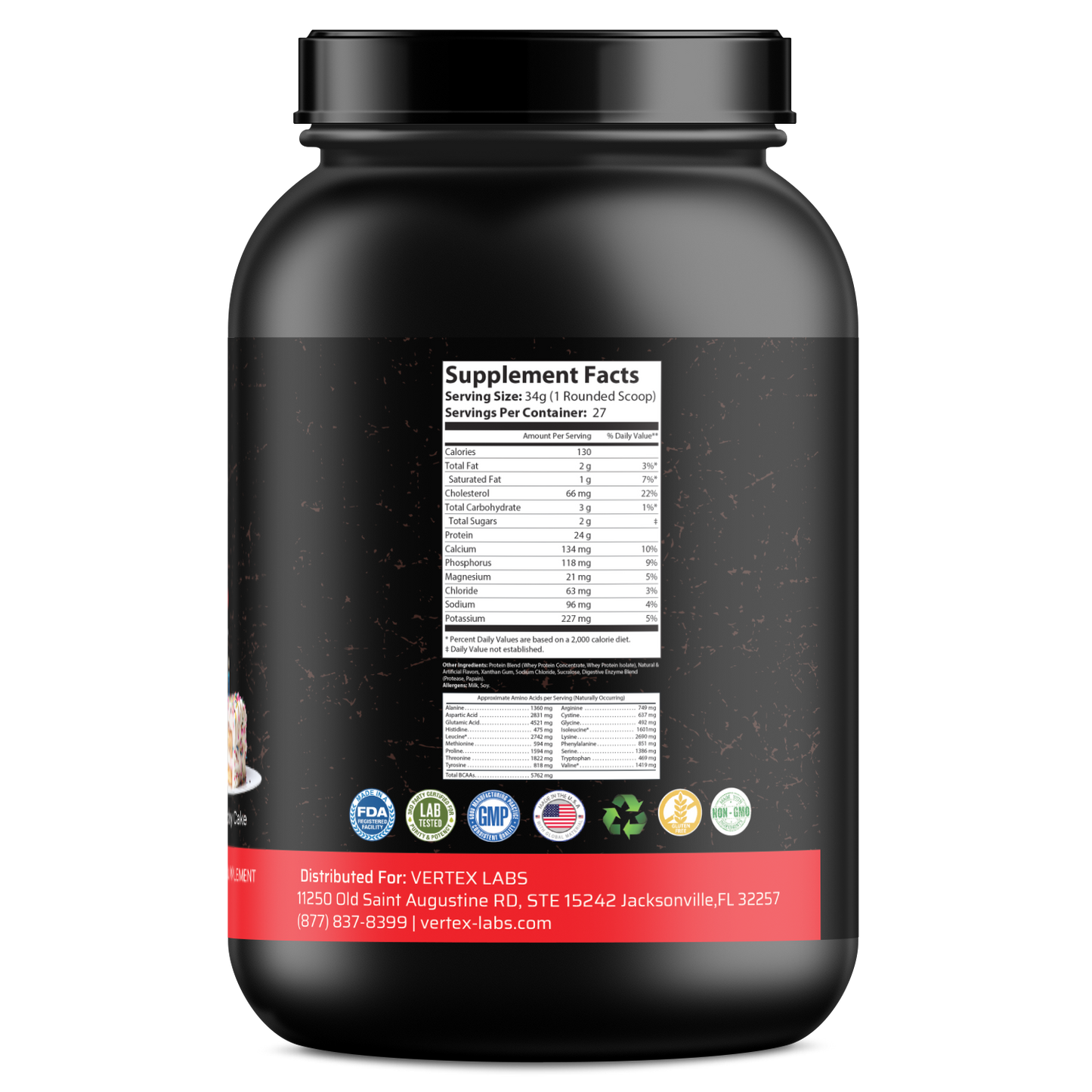 Granite Whey - Whey Isolate/Concentrated Blend – Birthday Cake (2lb)