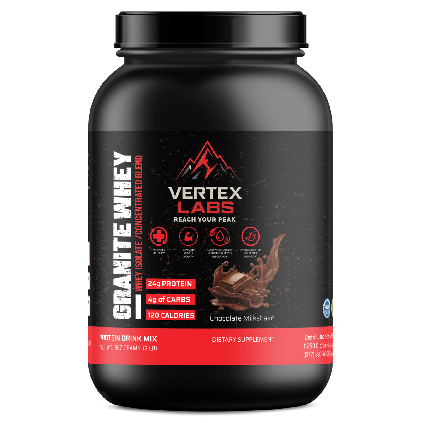 Granite Whey - Whey Isolate/Concentrated Blend – Chocolate Milkshake (2lb)