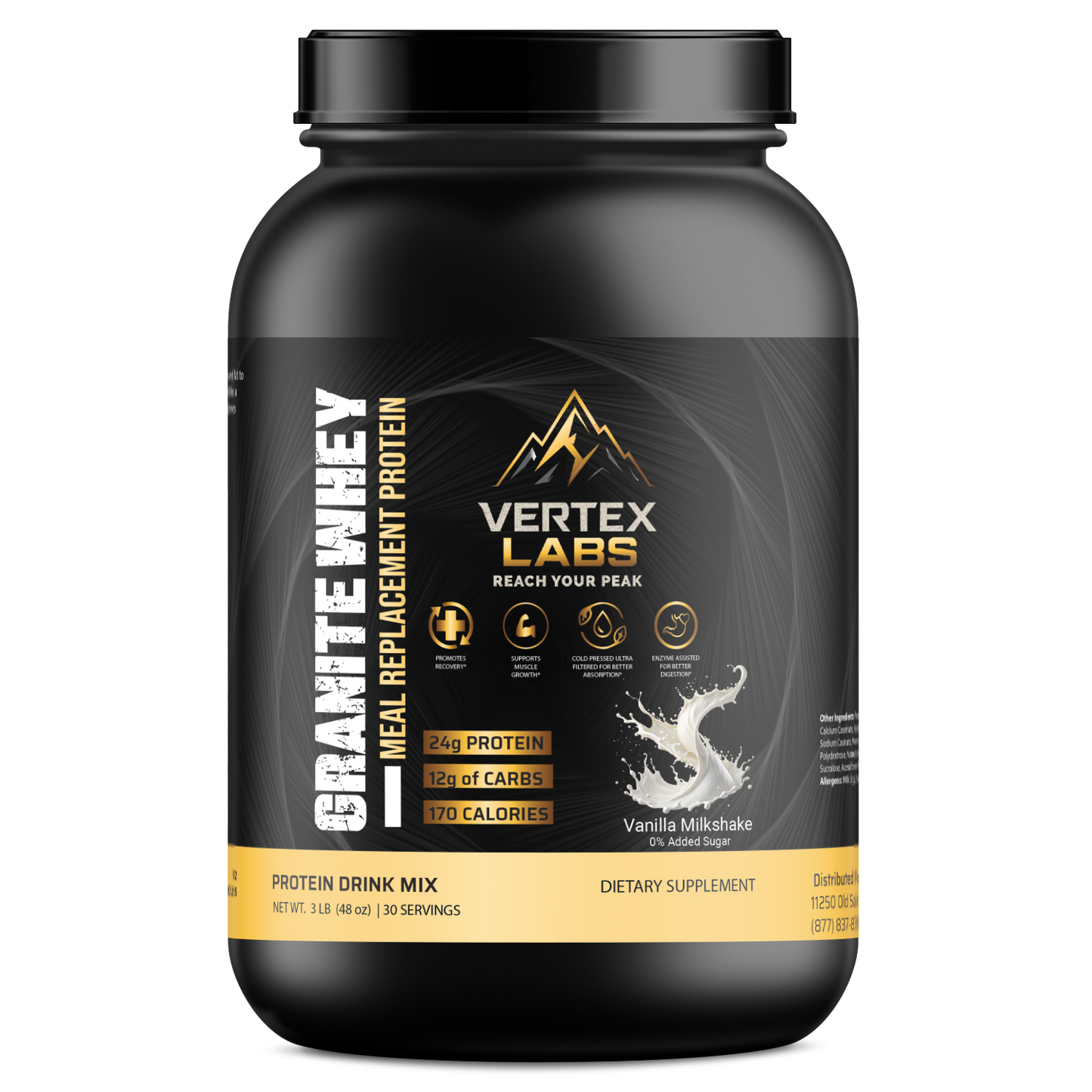 Granite Whey Meal Replacement Protein - Vanilla Milkshake (3lb)
