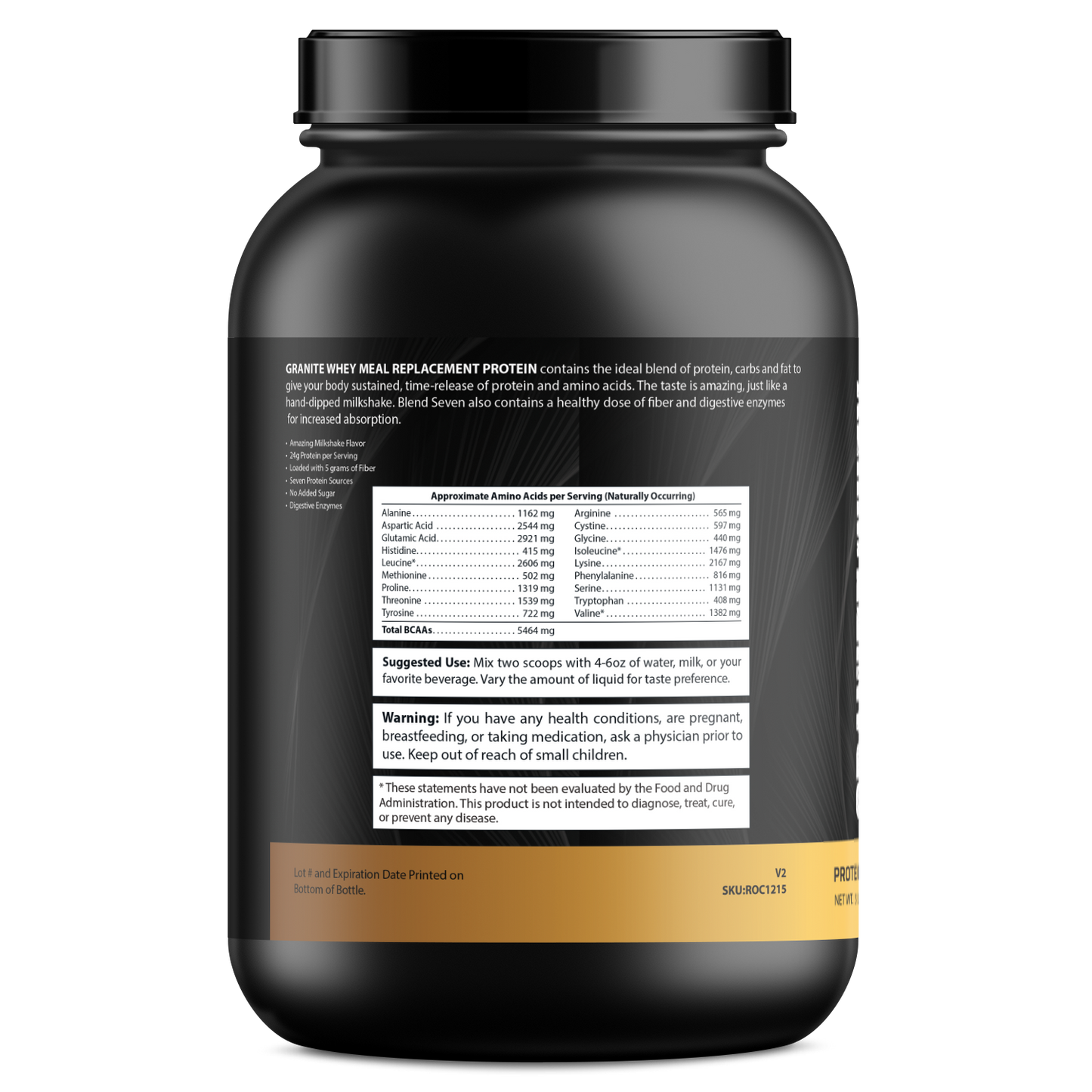 Granite Whey Meal Replacement Protein - Vanilla Milkshake (3lb)