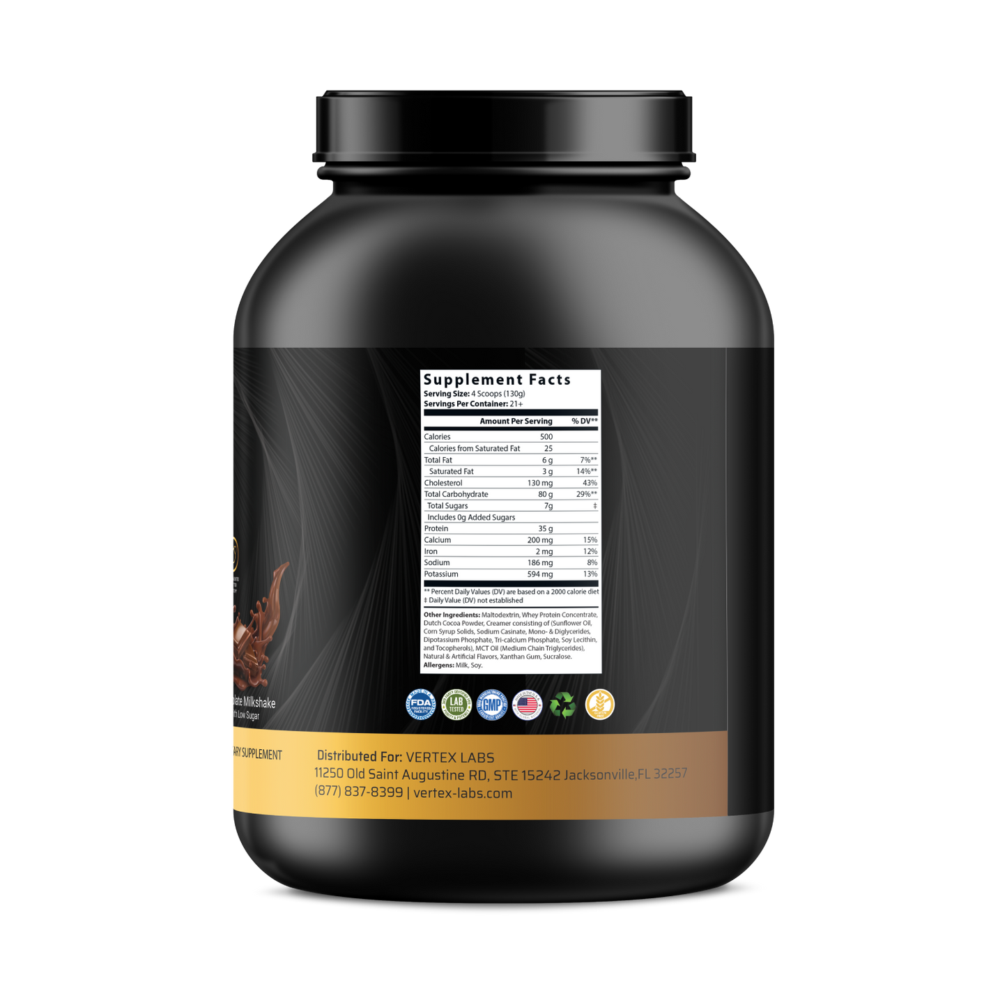 Denali Protein Premium Mass Gainer – Chocolate Milkshake Low Sugar (6lb)