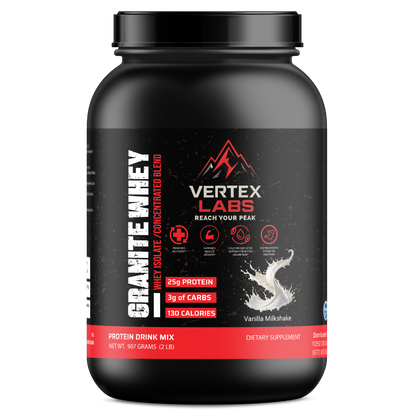 Granite Whey - Whey Isolate/Concentrated Blend – Vanilla Milkshake (2lb)