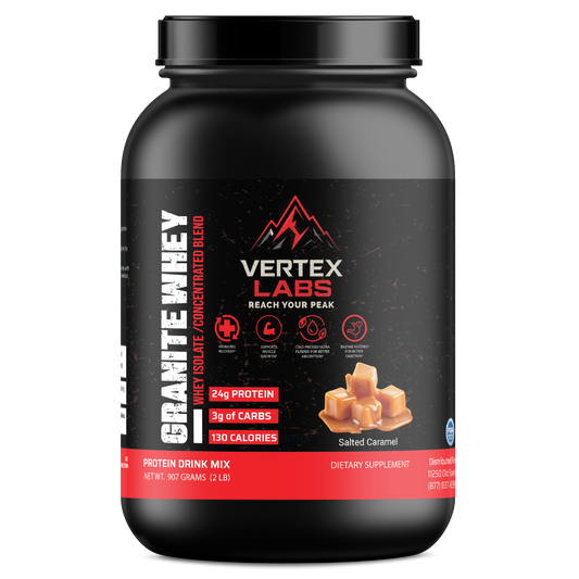 Granite Whey - Whey Isolate/Concentrated Blend – Salted Caramel (2lb)