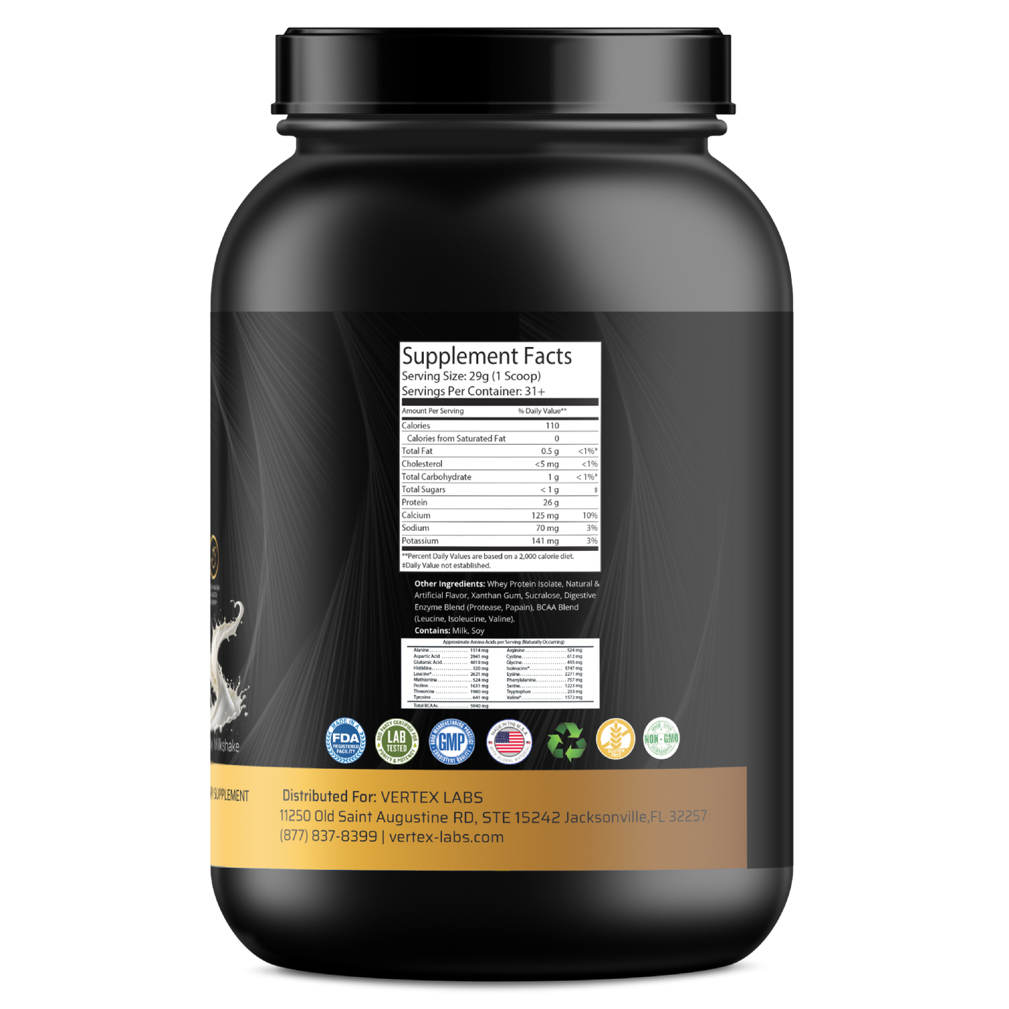 Granite Whey 100% Whey Isolate - Vanilla Milkshake (2lb)