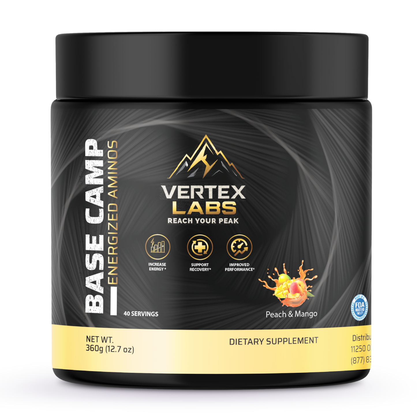 Base Camp Energized Aminos - Peach Mango