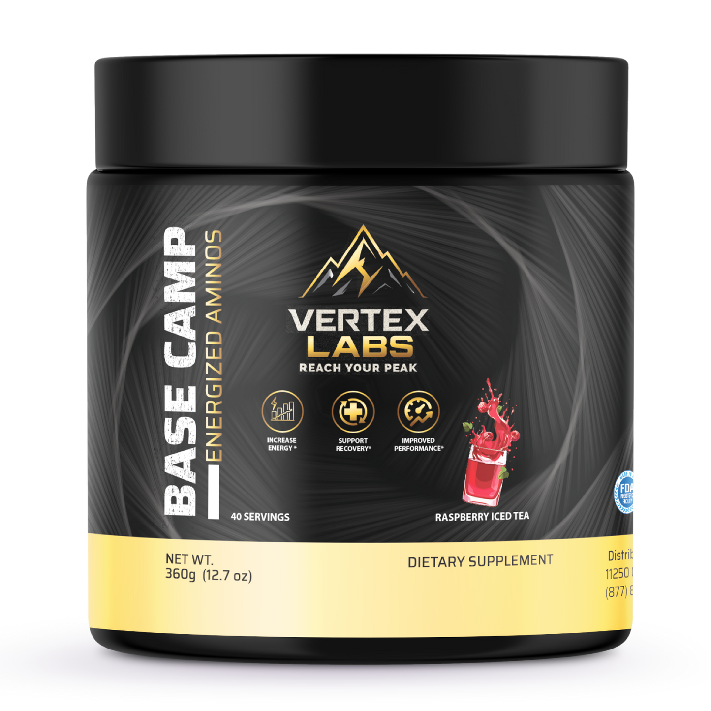 Base Camp Energized Aminos - Raspberry Iced Tea