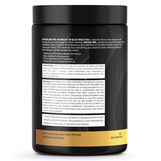 Ridgeline - Pre-Workout with Electrolytes - Blast Off