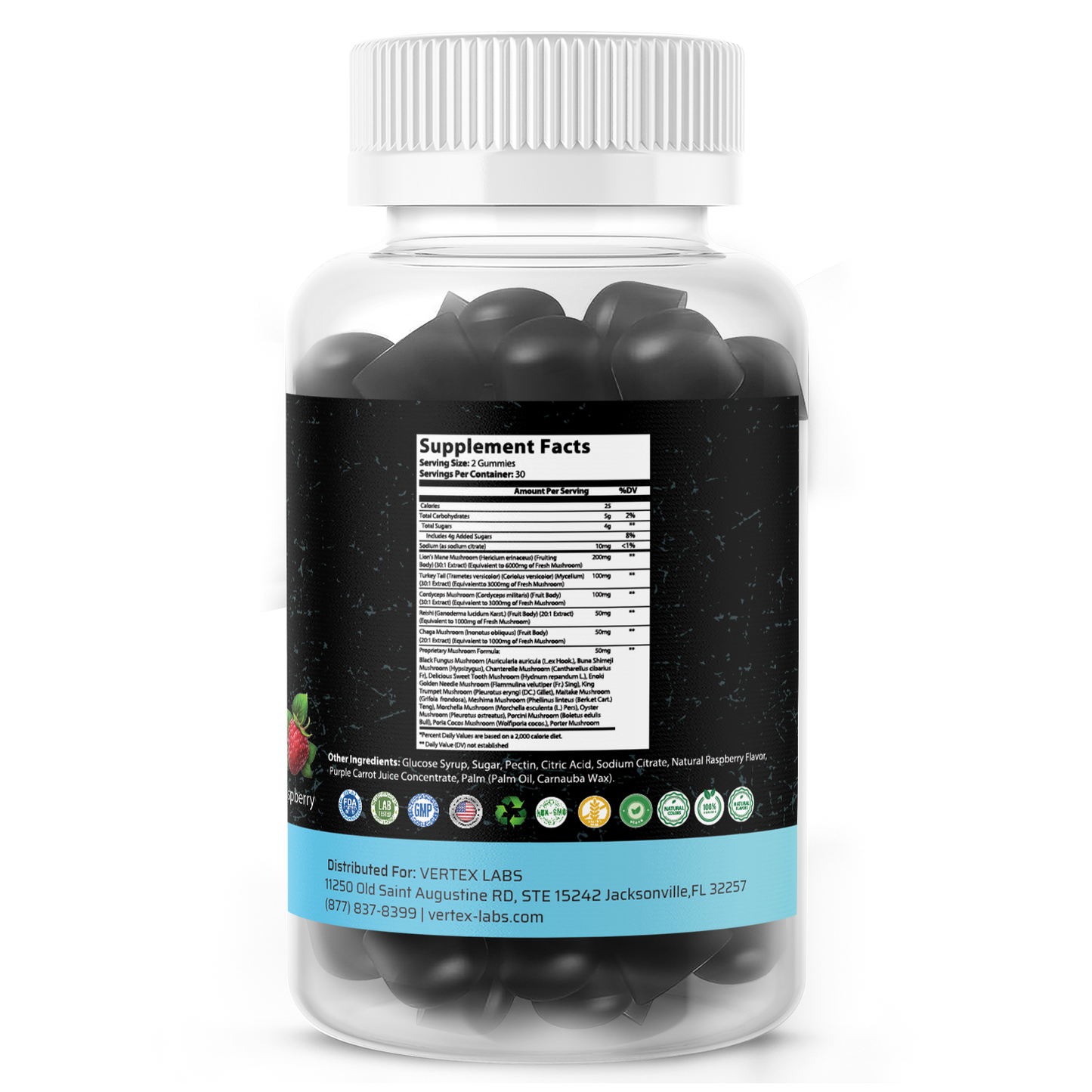 Forager Mushroom Complex Gummies - Raspberry