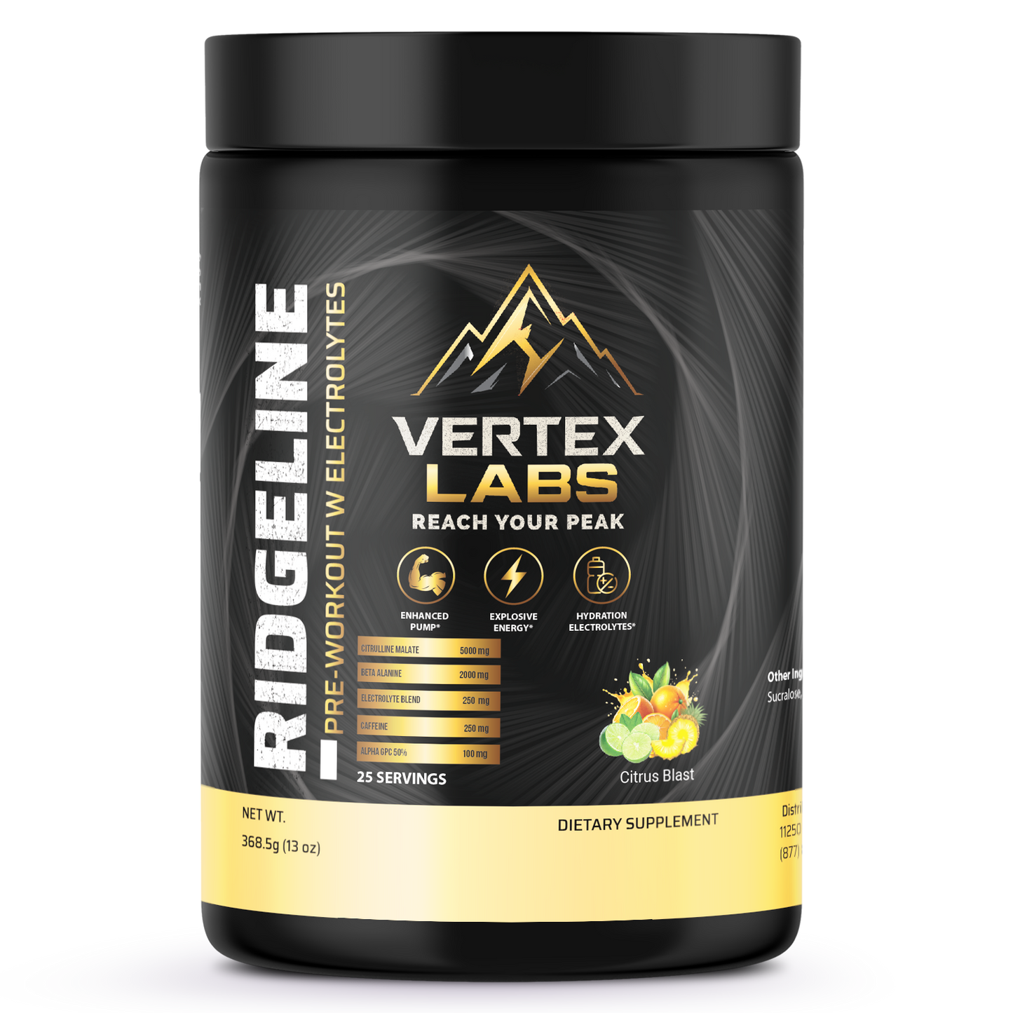 Ridgeline - Pre-Workout with Electrolytes - Citrus Blast