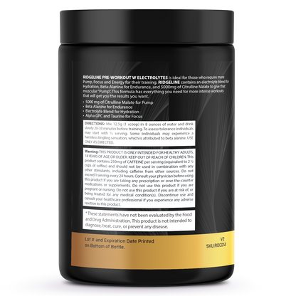 Ridgeline - Pre-Workout with Electrolytes - Citrus Blast