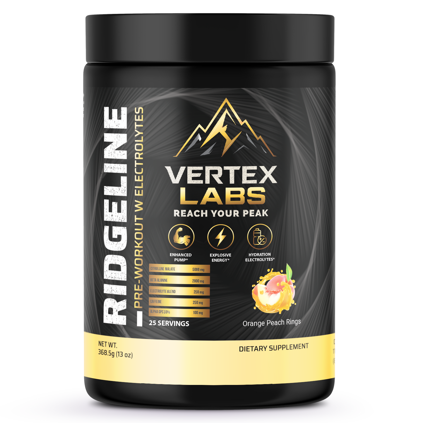 Ridgeline - Pre-Workout with Electrolytes - Georgia Peach Rings