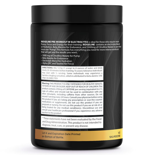 Ridgeline - Pre-Workout with Electrolytes - Georgia Peach Rings