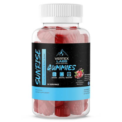 Sunrise Essential Vitamins & Fruit Blend Gummies - Raspberry, Pomegranate & Mixed Berry