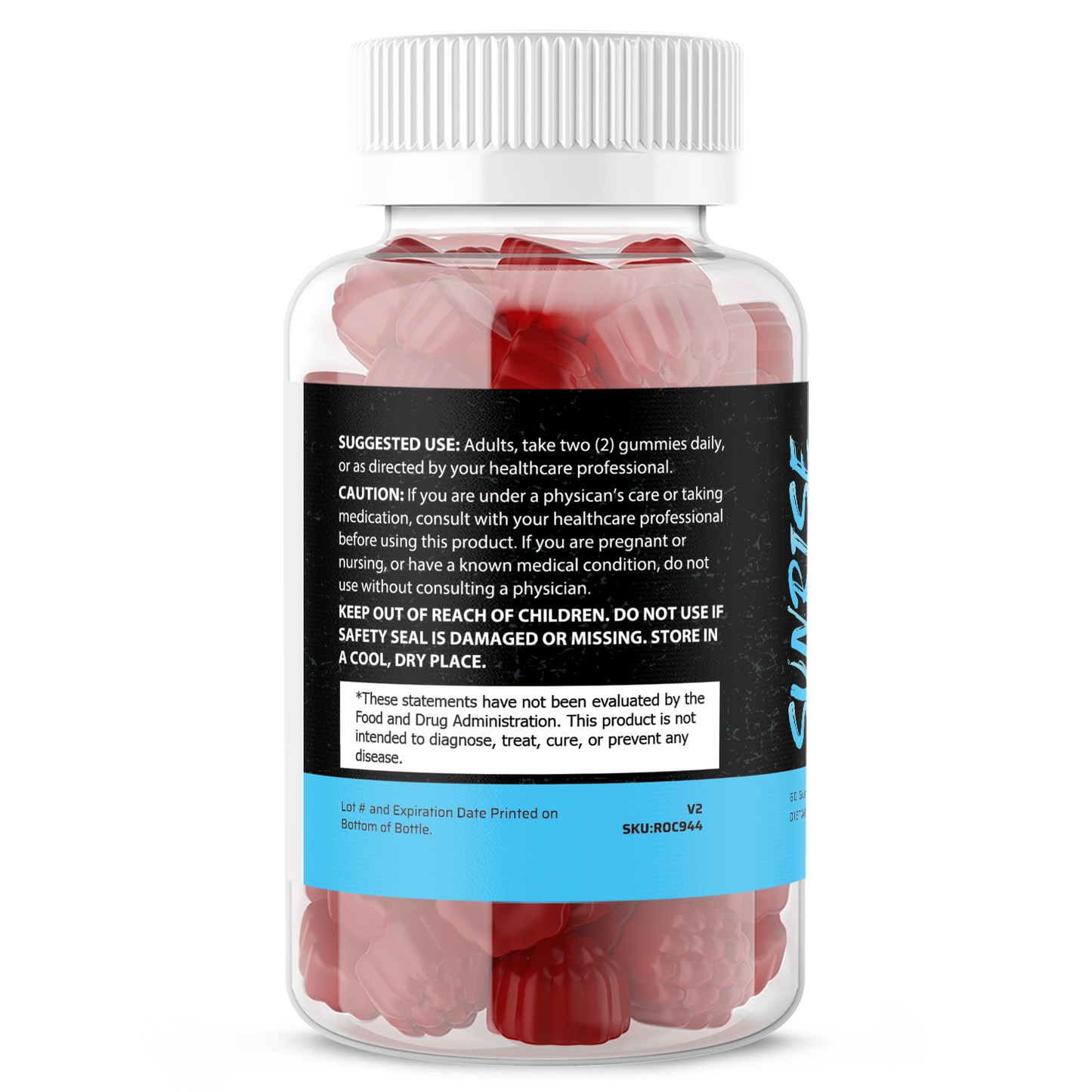 Sunrise Essential Vitamins & Fruit Blend Gummies - Raspberry, Pomegranate & Mixed Berry