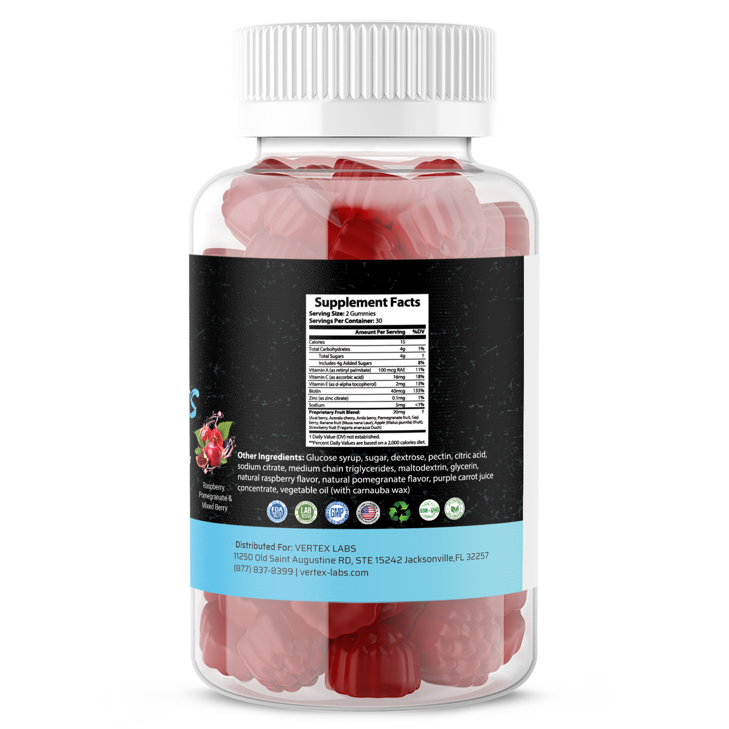 Sunrise Essential Vitamins & Fruit Blend Gummies - Raspberry, Pomegranate & Mixed Berry