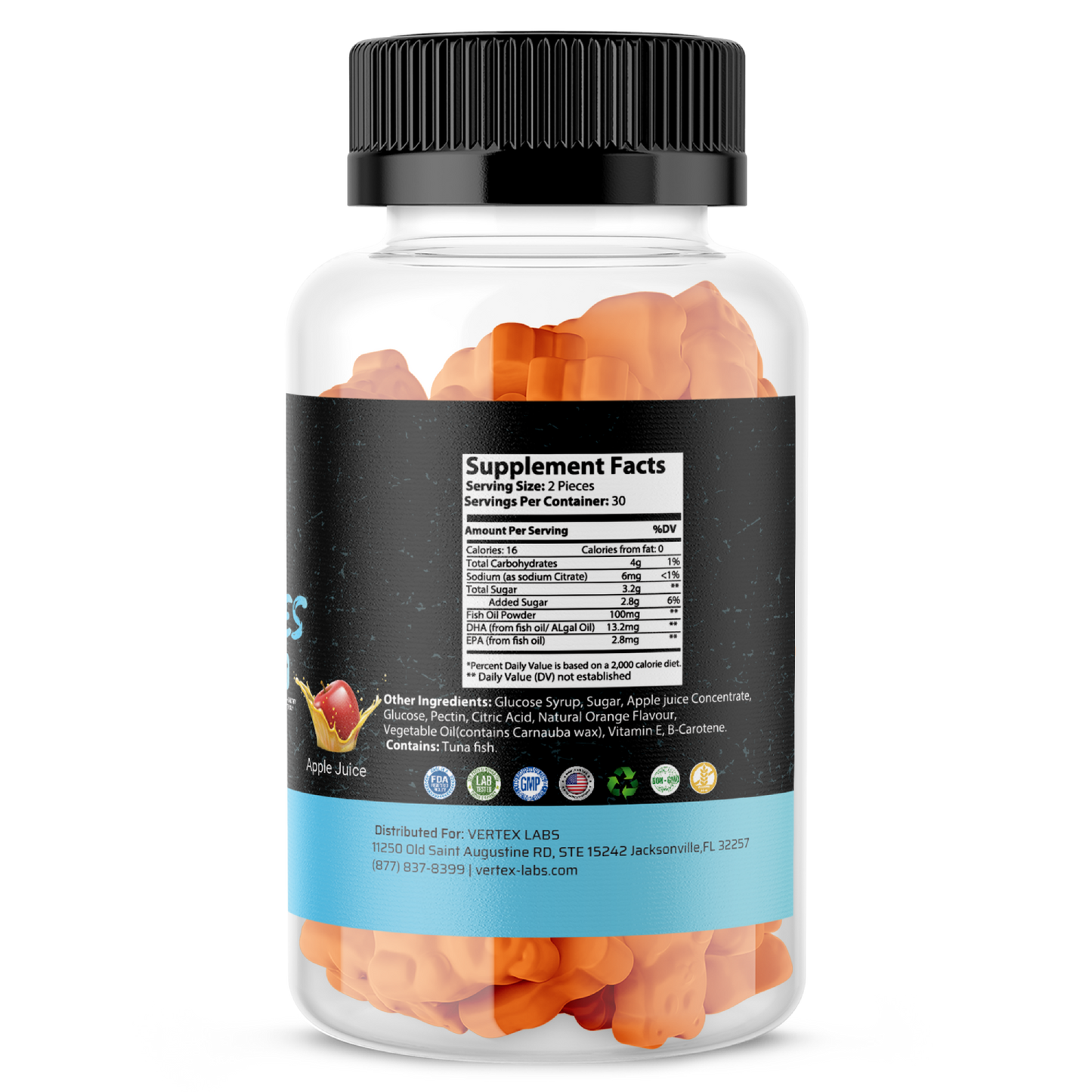 Omega 3 with Fish Oil Gummies - Apple Juice