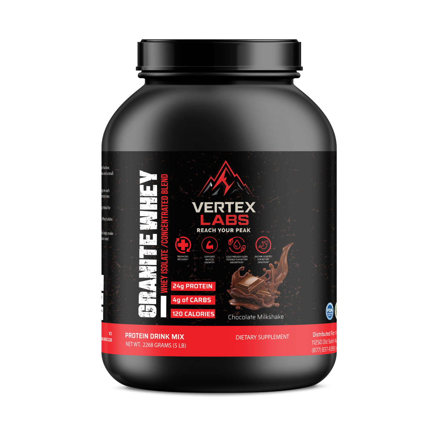 Granite Whey - Whey Isolate/Concentrated Blend – Chocolate Milkshake (5lb)