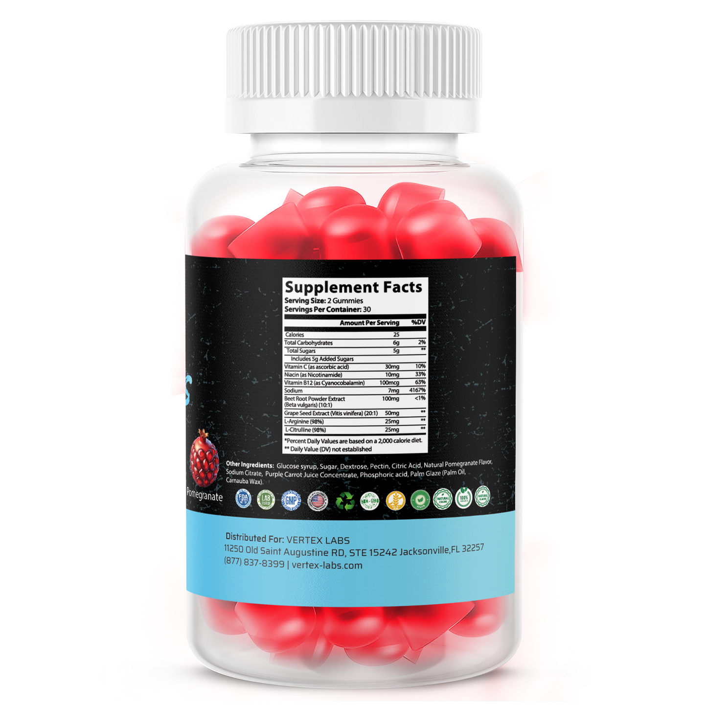 Nitric Oxide Pump Matrix Gummies - Pomegranate