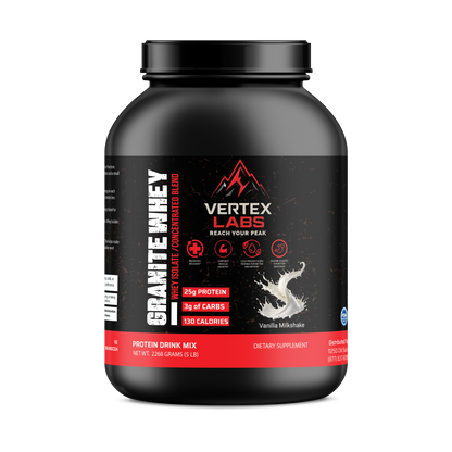 Granite Whey - Whey Isolate/Concentrated Blend – Vanilla Milkshake (5lb)