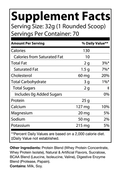 Granite Whey - Whey Isolate/Concentrated Blend – Vanilla Milkshake (5lb)