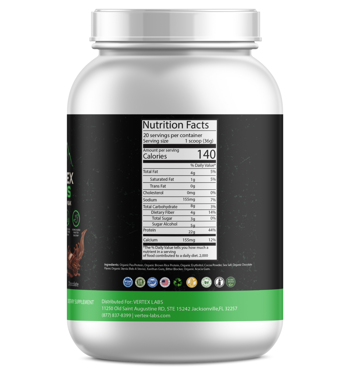 Granite Vegan Plant Based Protein Blend - Chocolate (1.5lb)