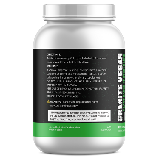 Granite Vegan Plant Based Protein Blend - Vanilla (1.5lb)