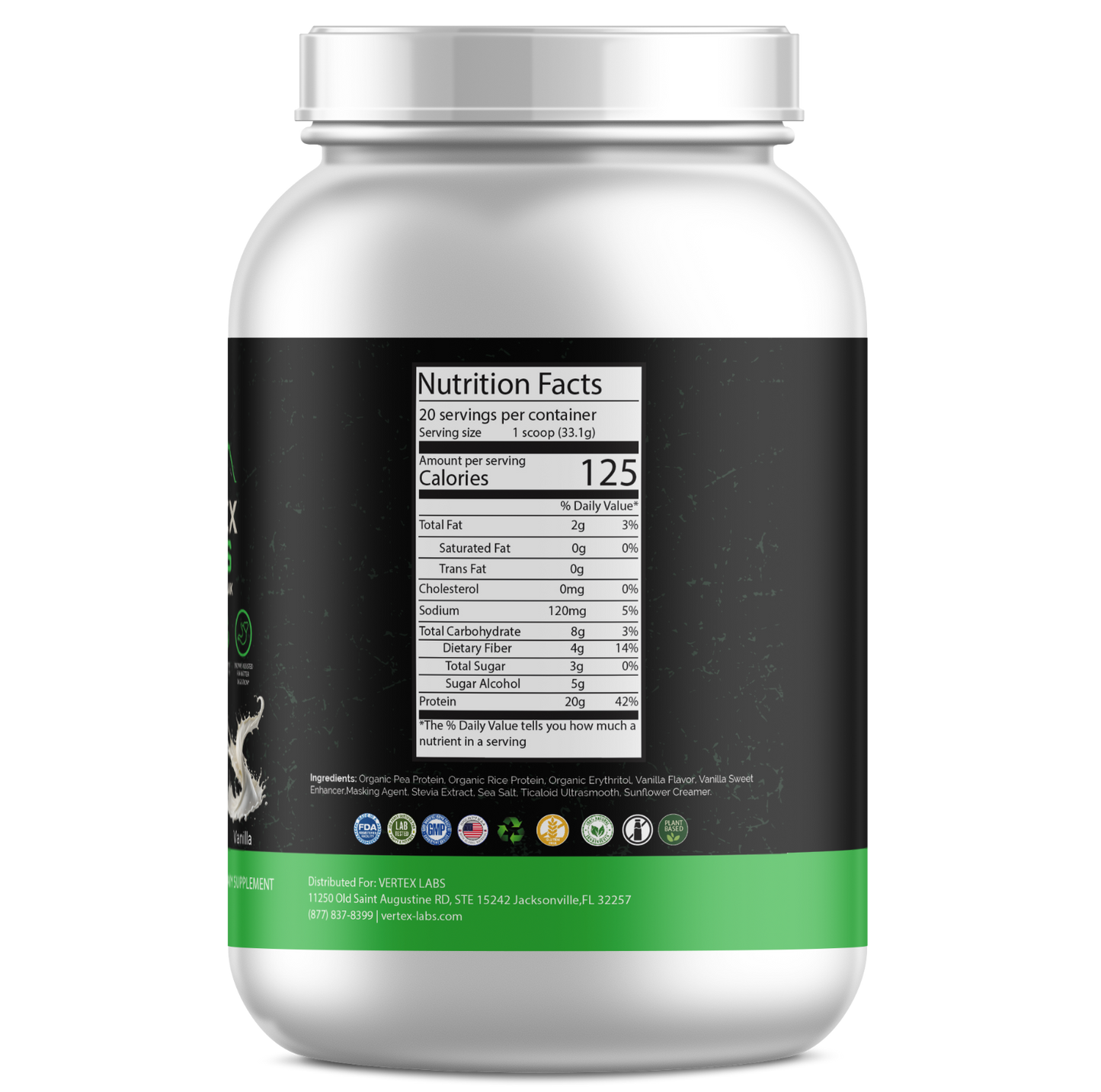 Granite Vegan Plant Based Protein Blend - Vanilla (1.5lb)