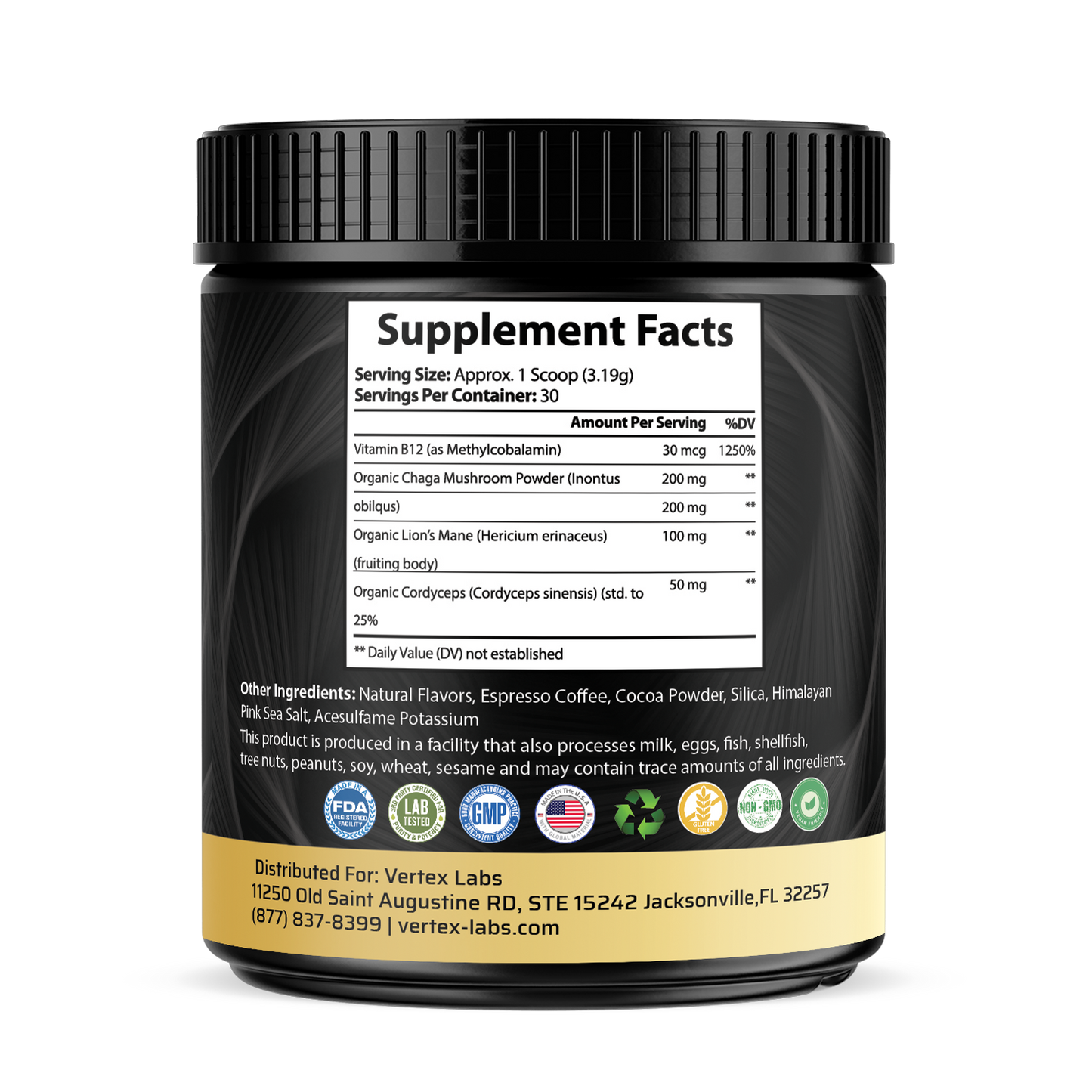 Daybreak Organic Mushroom Complex - Espresso Coffee