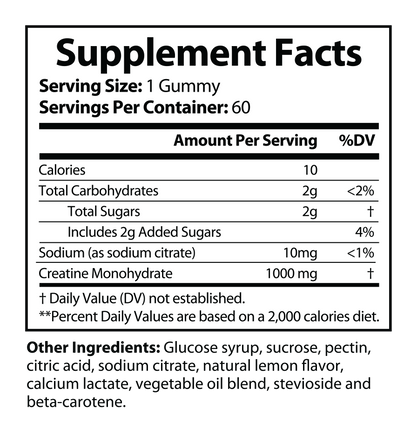 Anchor Creatine 1000mg Gummies - Lemon